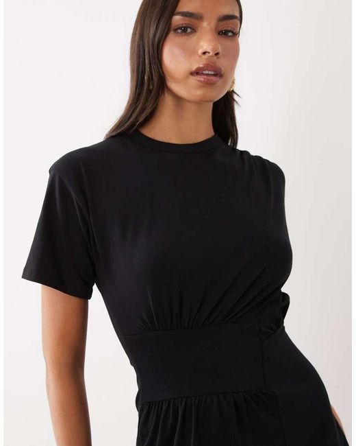 ASOS Black Waist Detail Mini Dress