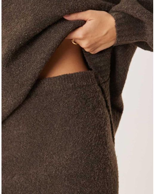 Pretty Lavish Brown Camille Knit Mini Skirt Co-ord