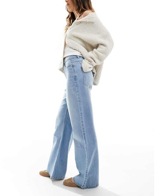 New Look Blue Adalae Wide Leg Jean