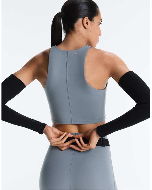 Oysho Blue Compressive Seam Tank Top