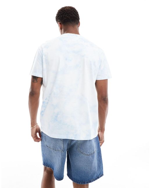 Riviera beach club - t-shirt oversize classique à imprimé ourson et nuages délavés - clair Polo Ralph Lauren pour homme en coloris White