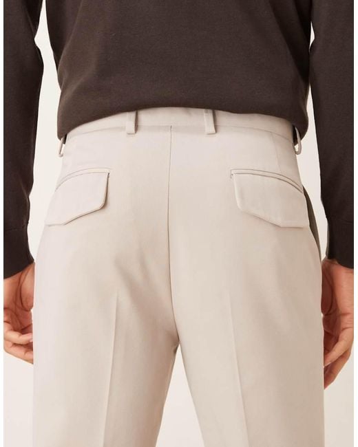 ASOS Natural Smart Tapered Chino Trouser for men
