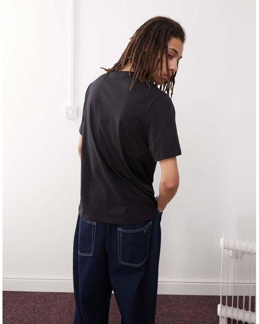 Timberland Black Boots With Roots Graphic T-shirt for men