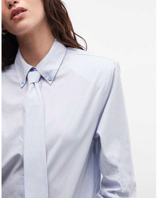 ASOS Blue Shirt With Tie