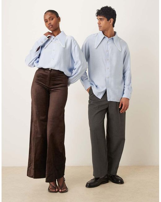 Sister Jane Gray Augie Retro Collar Shirt