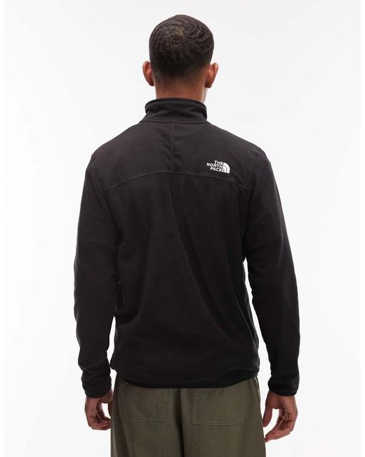 The North Face Black Glacier 100 1/4 Zip Fleece for men