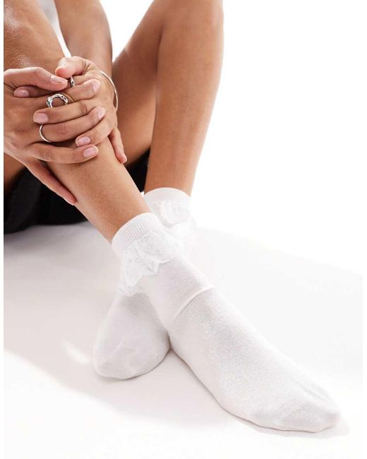 Dr. Martens White Frill Socks