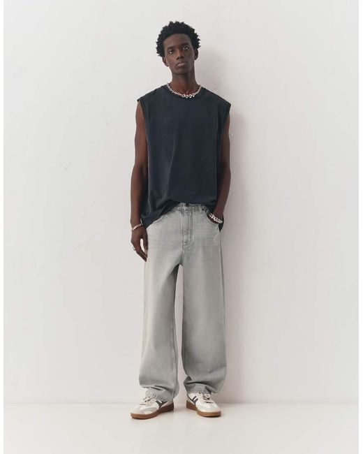 Pull&Bear Baggy Jeans in het Gray voor heren