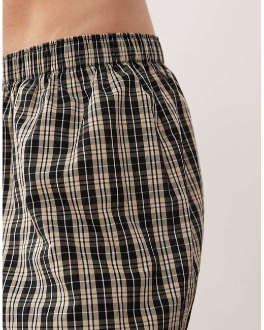 Pack De 2 Calzoncillos Bóxer A Cuadros Azules Y Amarillos De Weekday de hombre de color Blue