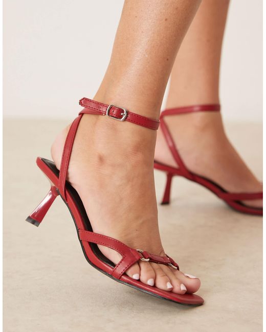 Raid Natural Macie Kitten Heeled Sandals