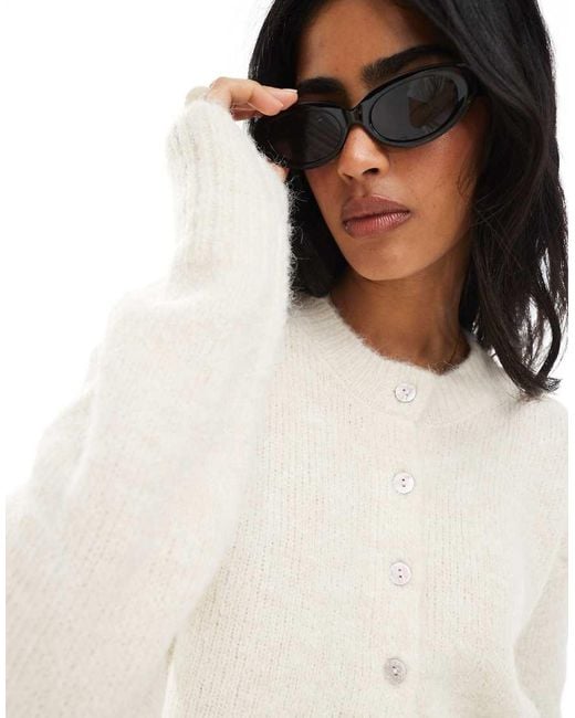 Cotton On Natural Lofty Luxe Crew Cardigan
