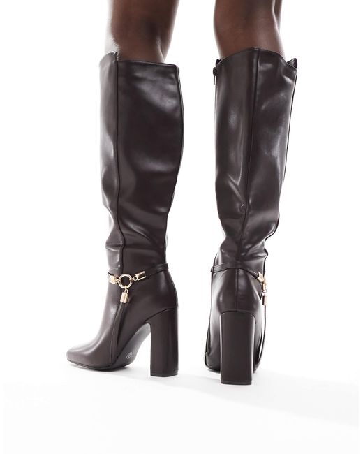 SEQWL Wide Fit White – boost – kniehohe stiefel