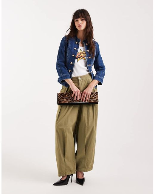 ASOS Blue Shrunken Drummer Style Jacket - M