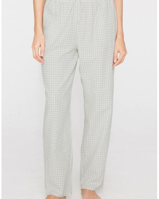 Tezenis White Cotton Canvas Drawstring Trousers