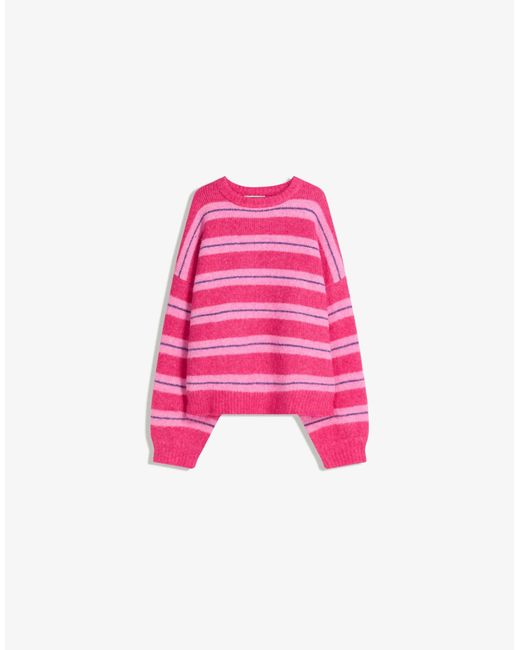 Pull à rayures Bershka en coloris Pink