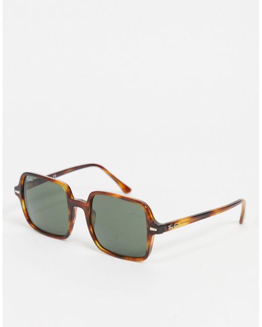 Ray-Ban Brown – eckige oversize-sonnenbrille für damen