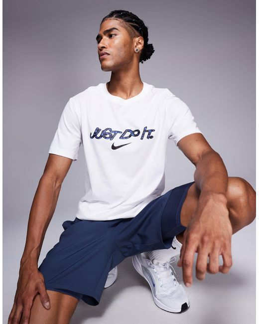 Nike White Dri-fit T-shirt With Graphic Print for men