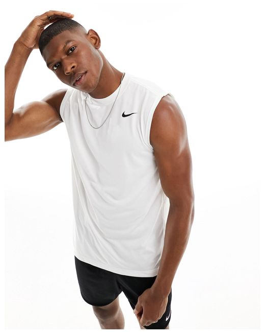 Nike White Reset Dri-fit Tank for men