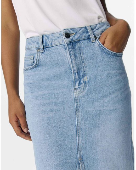 Object Blue – midirock aus mittelem denim