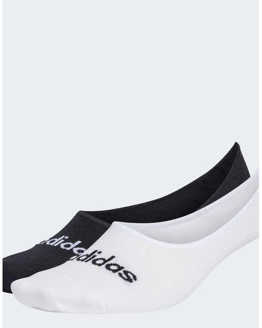 Adidas Originals Dunne Lineaire Enkelsokken, Set Van 2 Paar in het Metallic