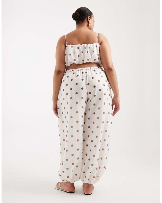 ASOS White Asos Design Curve Oversized Balloon Pants