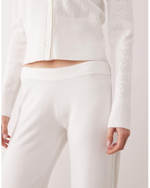 Hollister White Gilly Hicks Sweater Lounge Trousers Co-ord