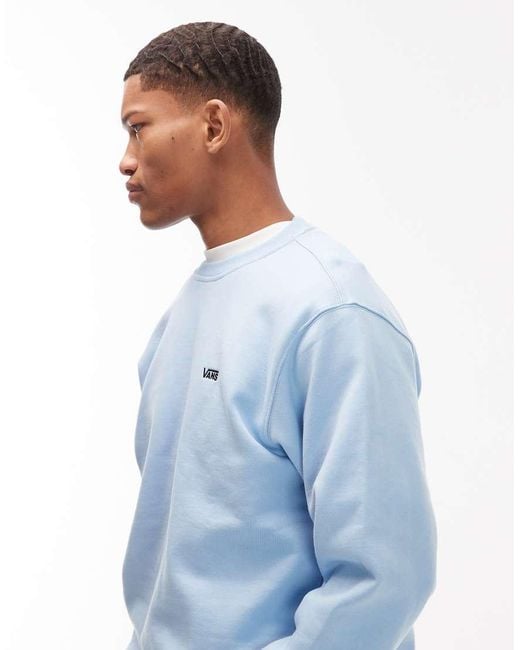 Vans Blue Left Chest Logo Loose Fit Sweatshirt for men