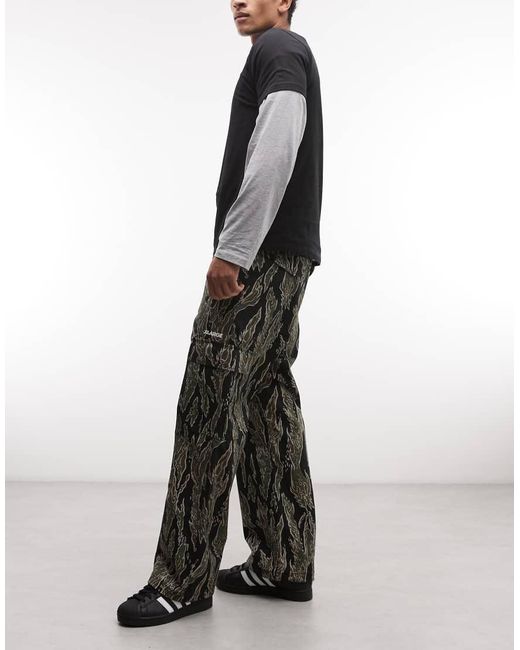 Xlarge Black Label Ripstop Camo Cargo Pants for men