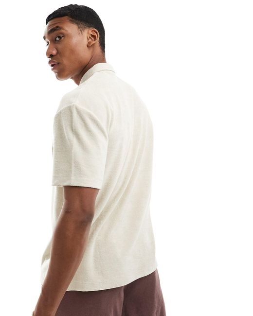 ASOS White Relaxed Polo Shirt for men