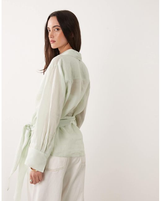 Mango Natural – hemdbluse