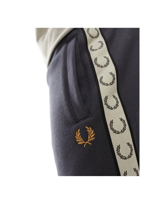 Fred Perry Gray Taped Sweat Short for men