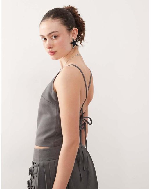 Collusion Gray Tailored Cami Co-ord