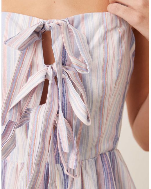 Glamorous Natural Bow Front Midi Dress