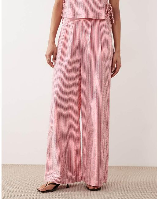 Nobody's Child Pink Parker Mid Waist Wide Leg Trouser Co-Ord