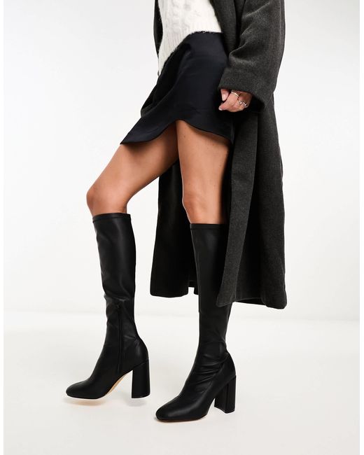London Rebel Knee High Sock Boots in Black Lyst