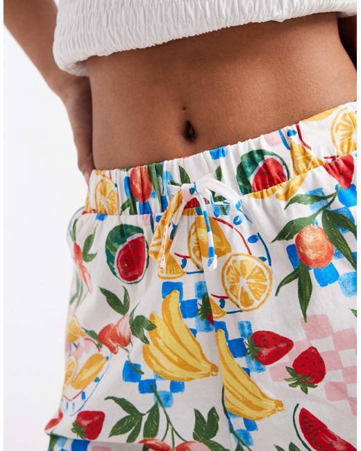 Threadbare White Jersey Pull On Shorts With Drawstring