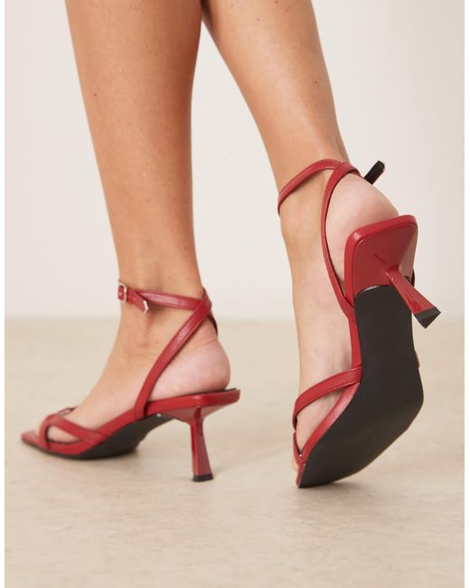 Raid Natural Macie Kitten Heeled Sandals