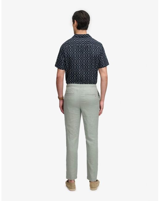 Superdry Gray Merchant Linen Pants for men