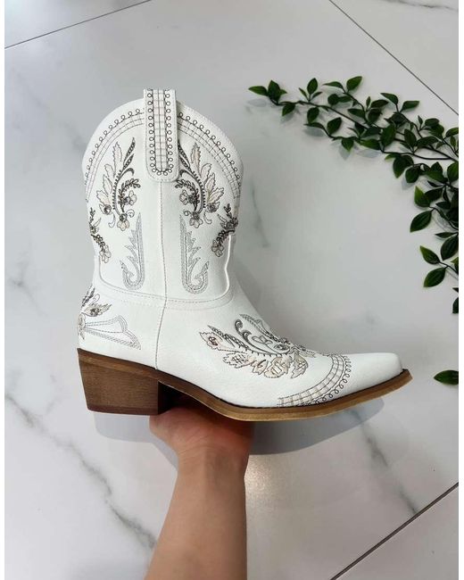 GIA STUDIOS Gray Cowboy Boots
