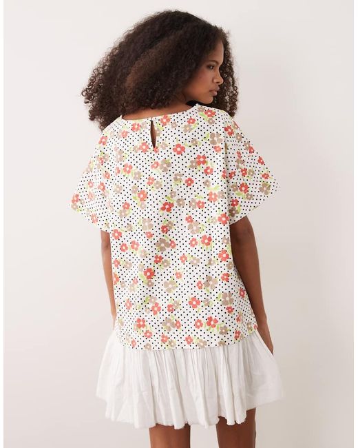ASOS Multicolor Hybrid T-shirt Mini Dress