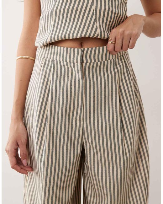 ARRANGE Natural Tailored Barrel Trousers Co-ord