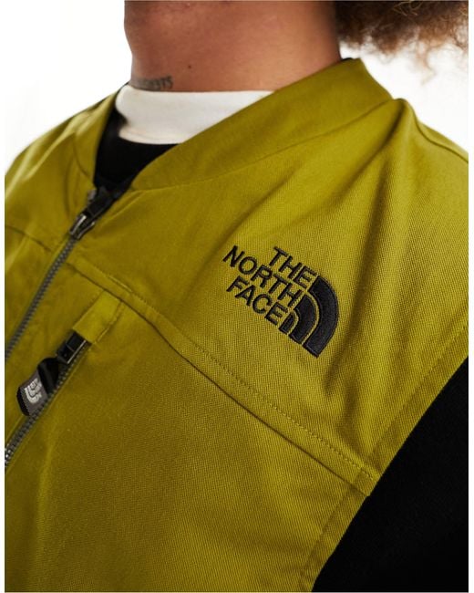 The North Face Green Heritage Cotton Zip Up Utility Vest for men