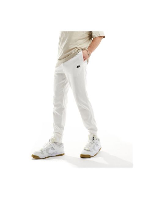 Nike White Club Logo Knit Sweatpants for men