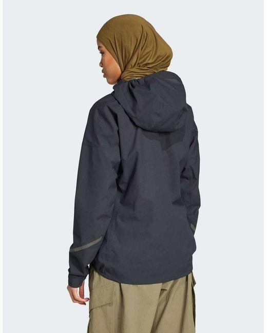 Adidas Originals Gray Terrex Xperior 2.5 Layer Light Climaproof Jacket