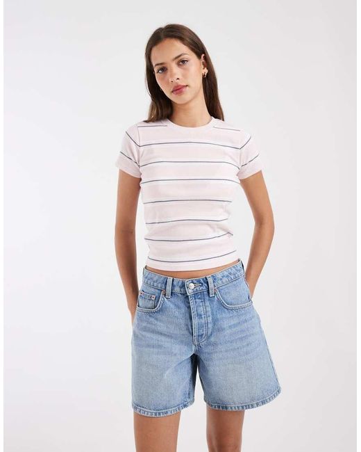 Hollister Blue Ribbed Baby Tee
