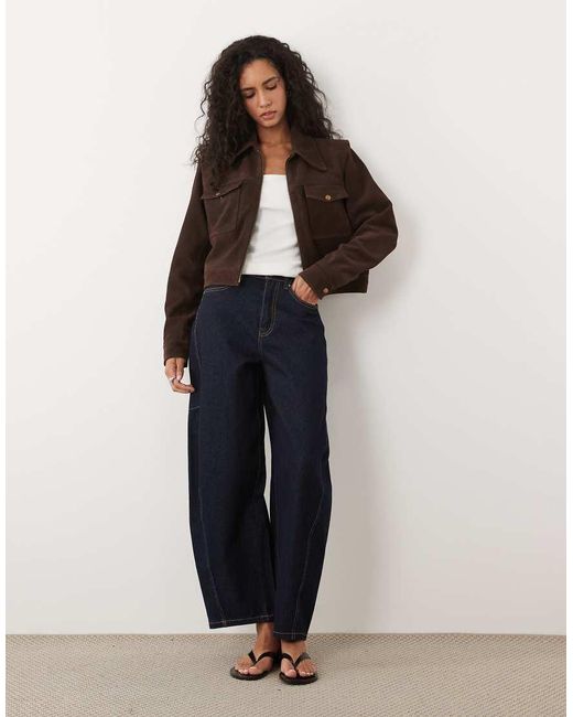 Barney's Originals Brown Cropped Buffalo Suede Jacket