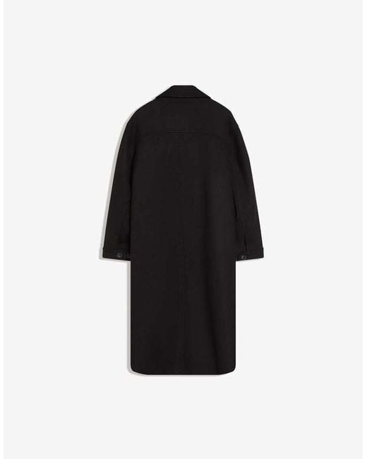Bershka Black Soft-touch Wrap Coat