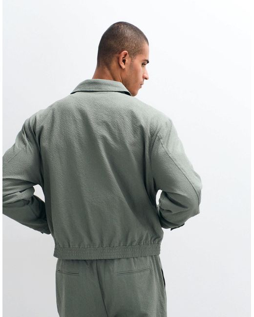 ASOS Gray Smart Blouson Jacket for men