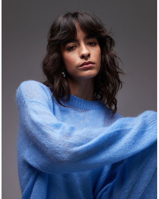 ARKET Blue – transparenter strickpullover