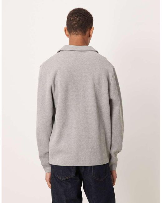 ASOS Gray Button Through Shacket for men